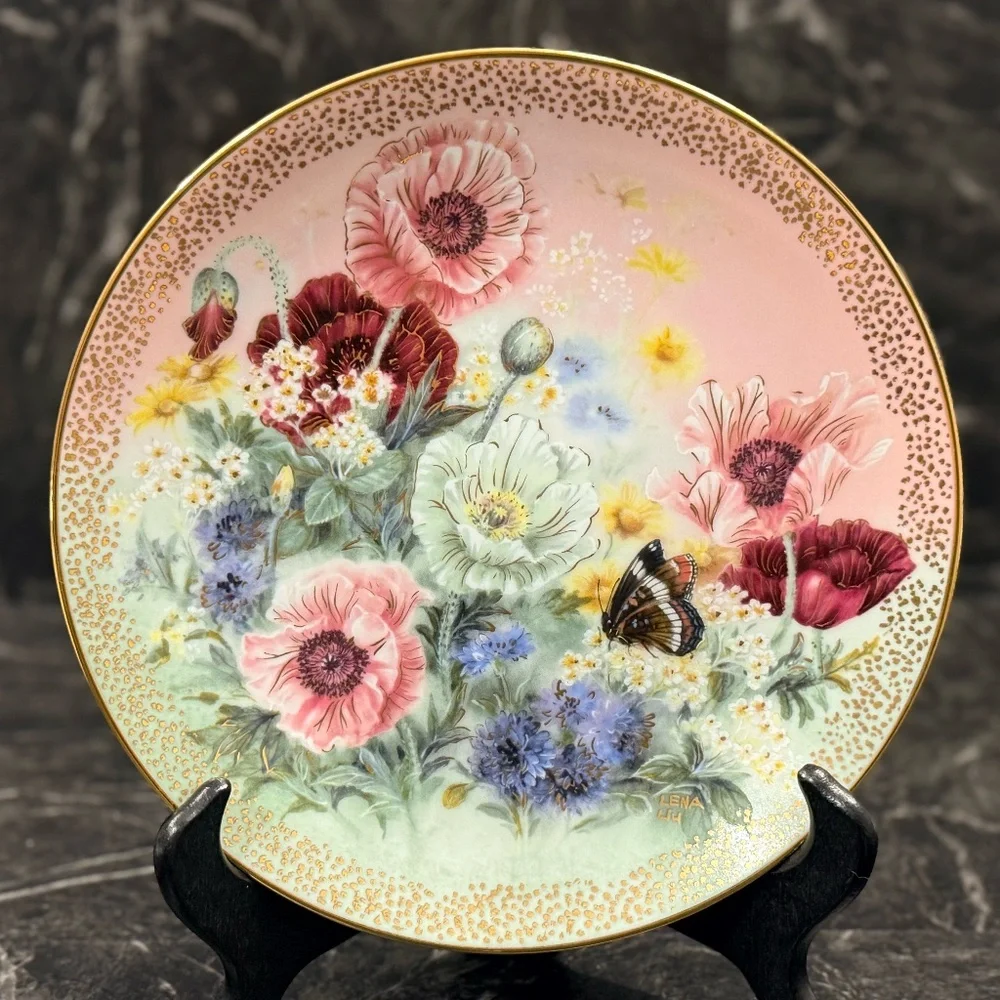 W.L. George “Poppy Pastorale” by Lena Liu Collector Plate